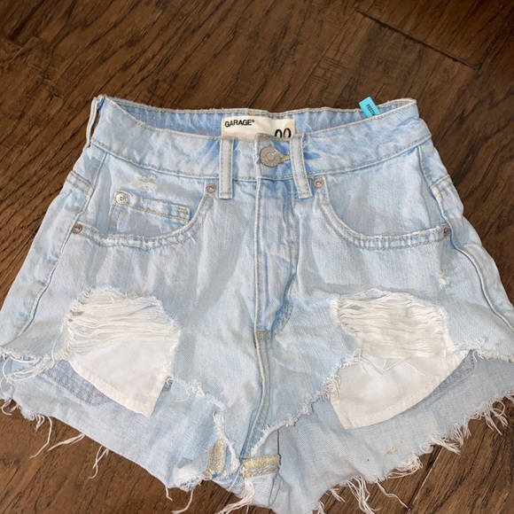 light wash garage festival shorts